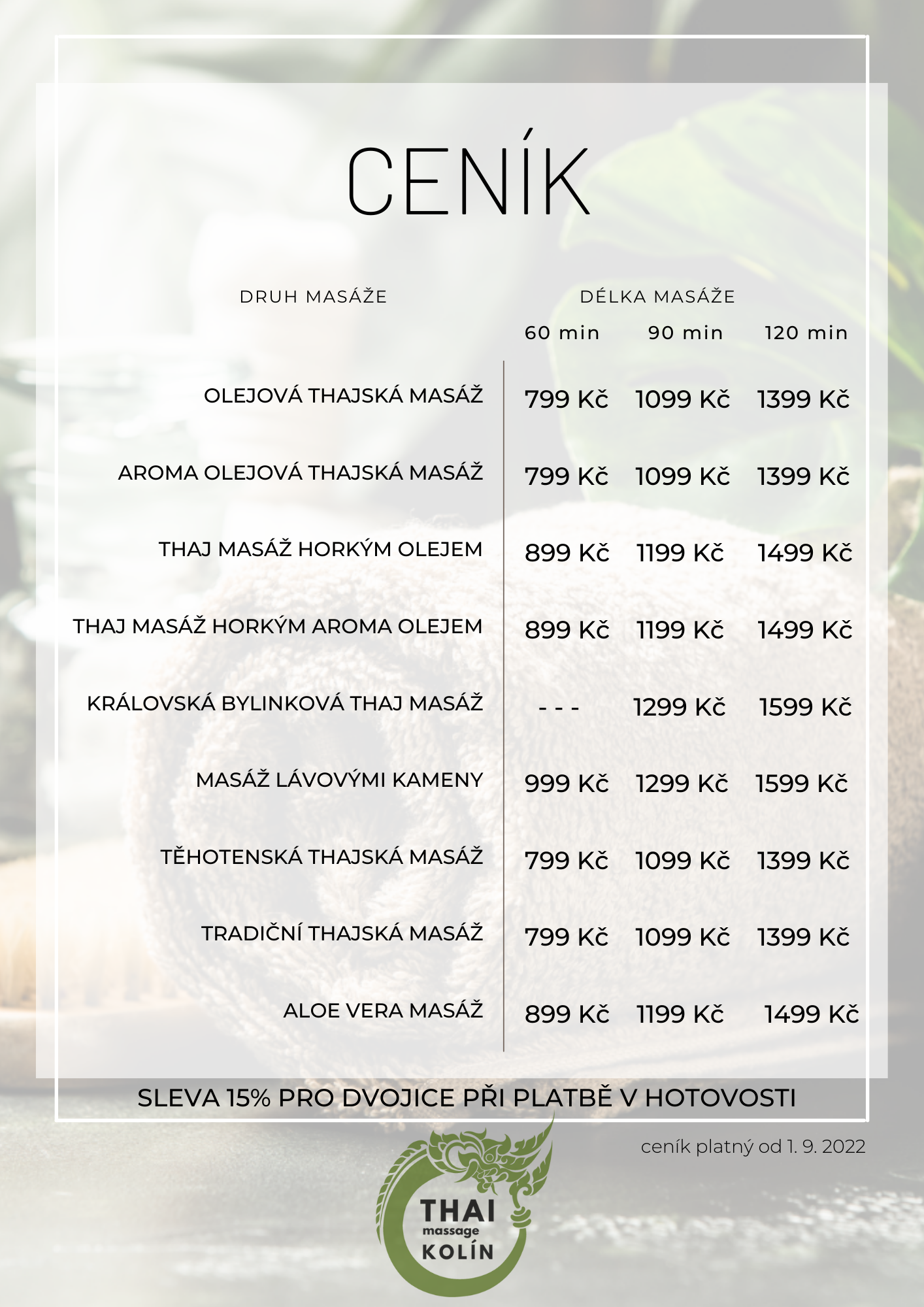 Cream Minimalist Price List-10